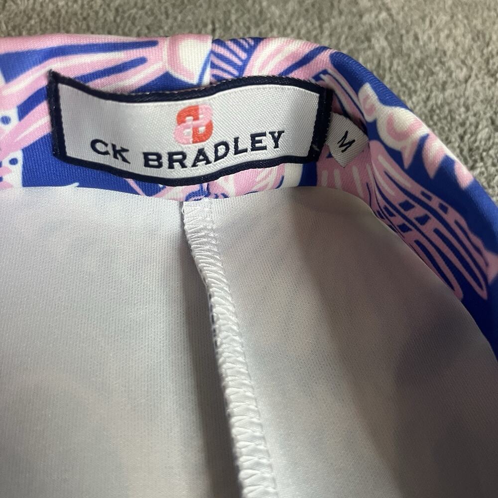 CK Bradley Women's Size Medium Palazzo Pants Blue Pink Bird Graphic Wide Leg M - Picture 3 of 9